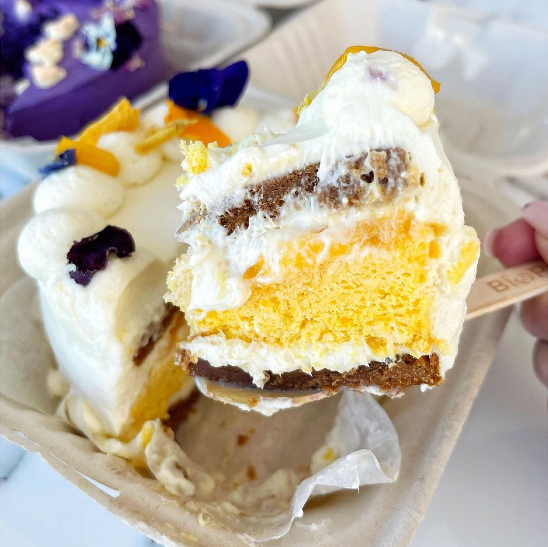 Mango Graham Lunch Box Cake